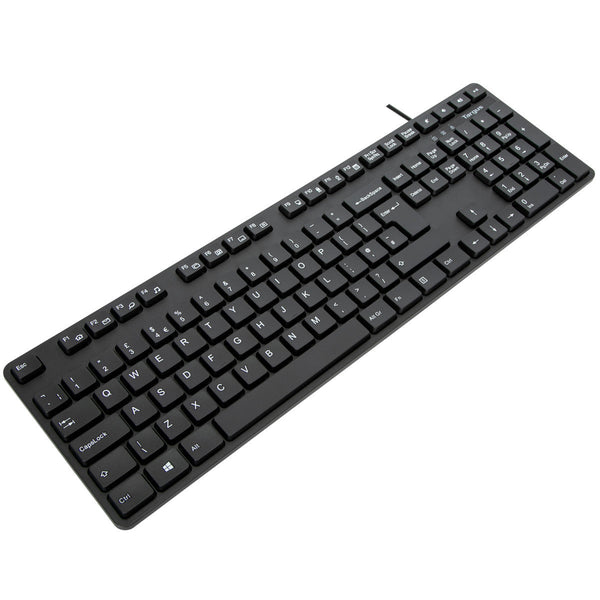 Antimicrobial USB Wired Keyboard - Qwerty Uk