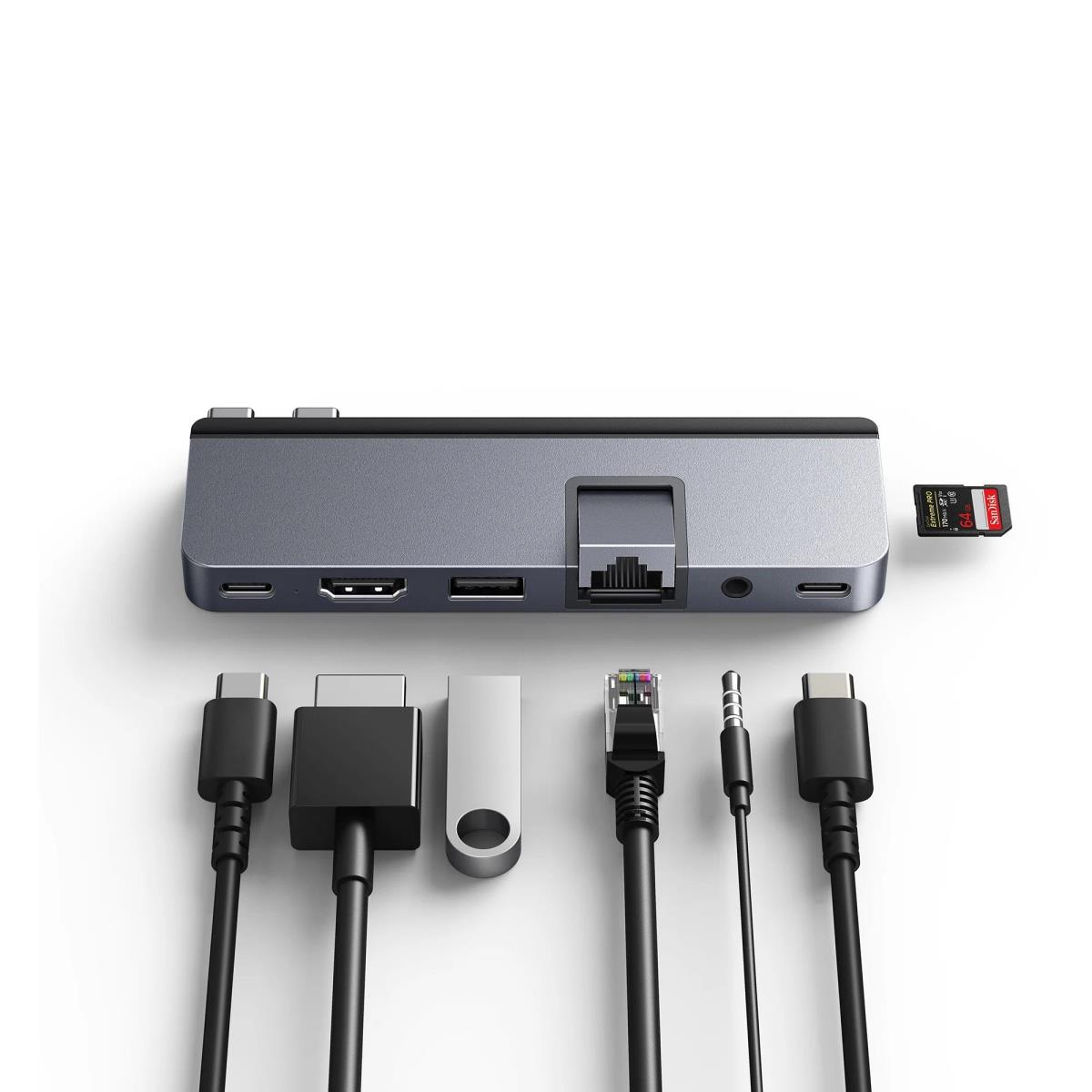 Hyper Drive Duo Pro 7-in-2 USB-c Hub - Grey