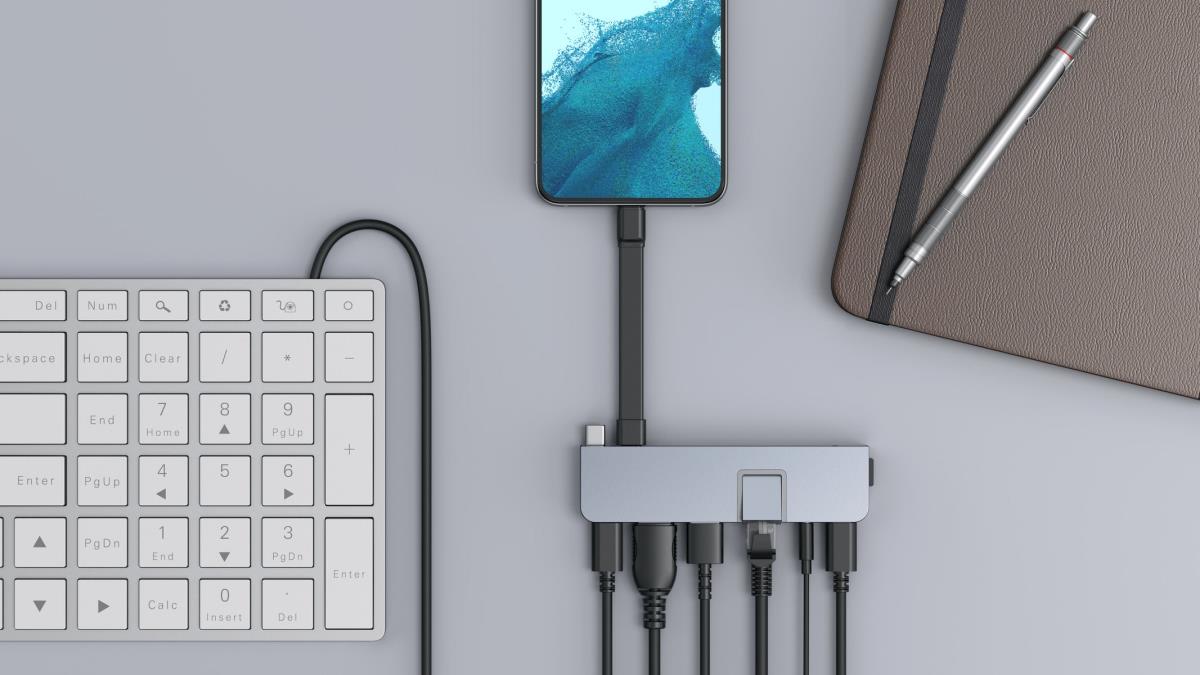 Hyper Drive Duo Pro 7-in-2 USB-c Hub - Grey