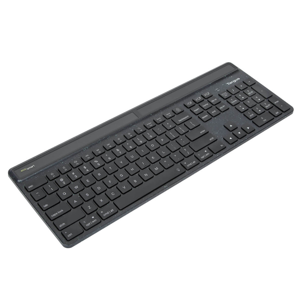 Ecosmart Energy Harvesting Antimicrobial Bluetooth Keyboard (no) Black