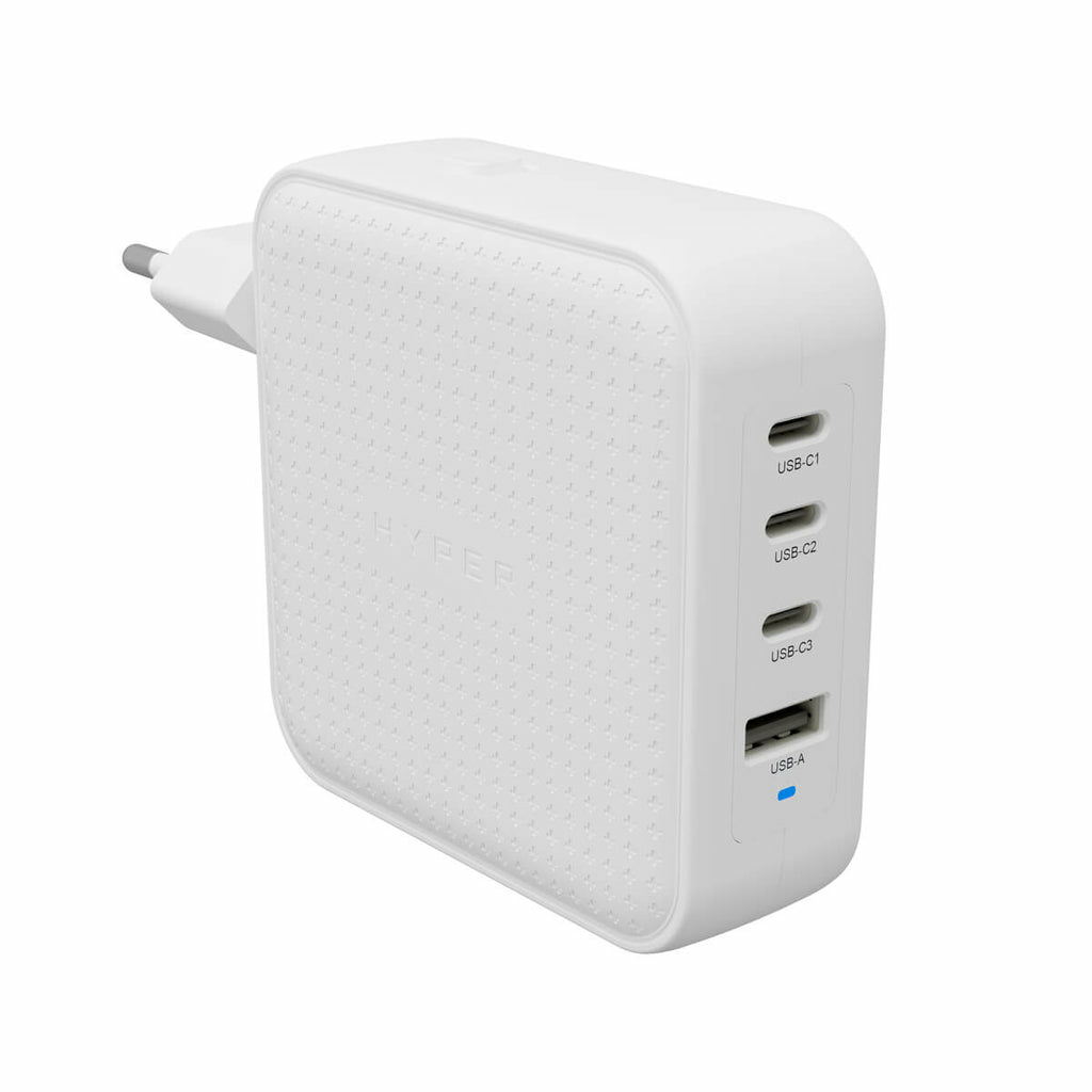 Hyperjuice 100w USB-c Gan Travel Charger (3c+1a) - White