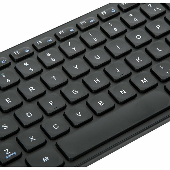Compact Multi-device Bluetooth Antimicrobial Keyboard - Qwerty
