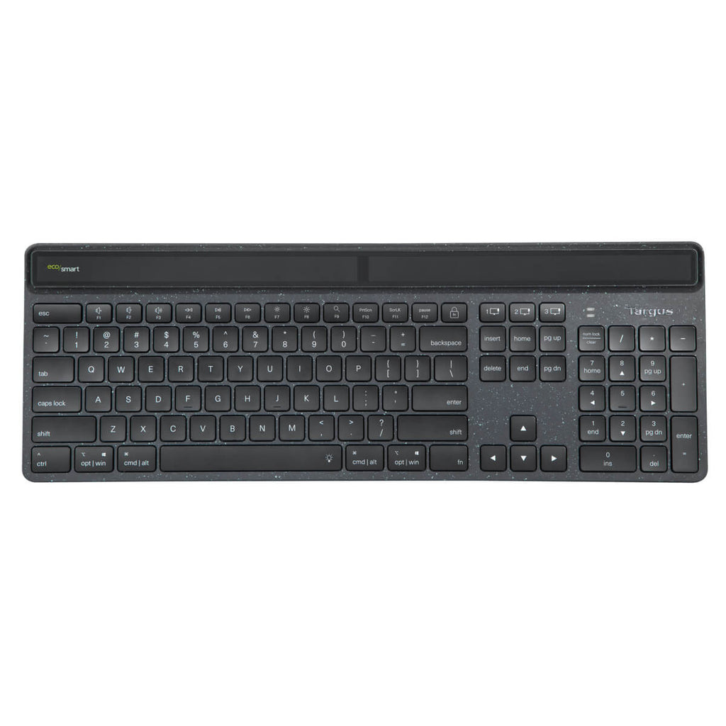 Ecosmart Energy Harvesting Antimicrobial Bluetooth Keyboard (es) Black