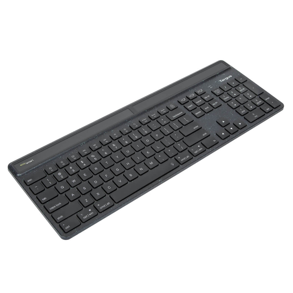 Ecosmart Energy Harvesting Antimicrobial Bluetooth Keyboard (es) Black