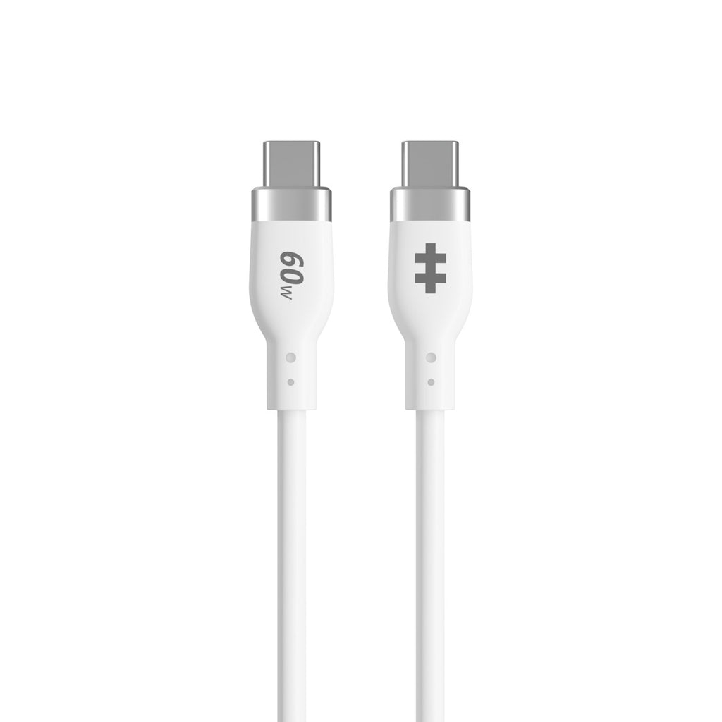 Silicone USB-c To USB-c 60w Charging Cable 1.5m - White