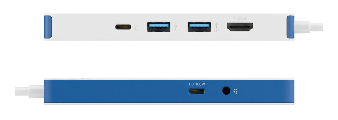 Hyperdrive Flex 8 Port USB-c Hub (blue)