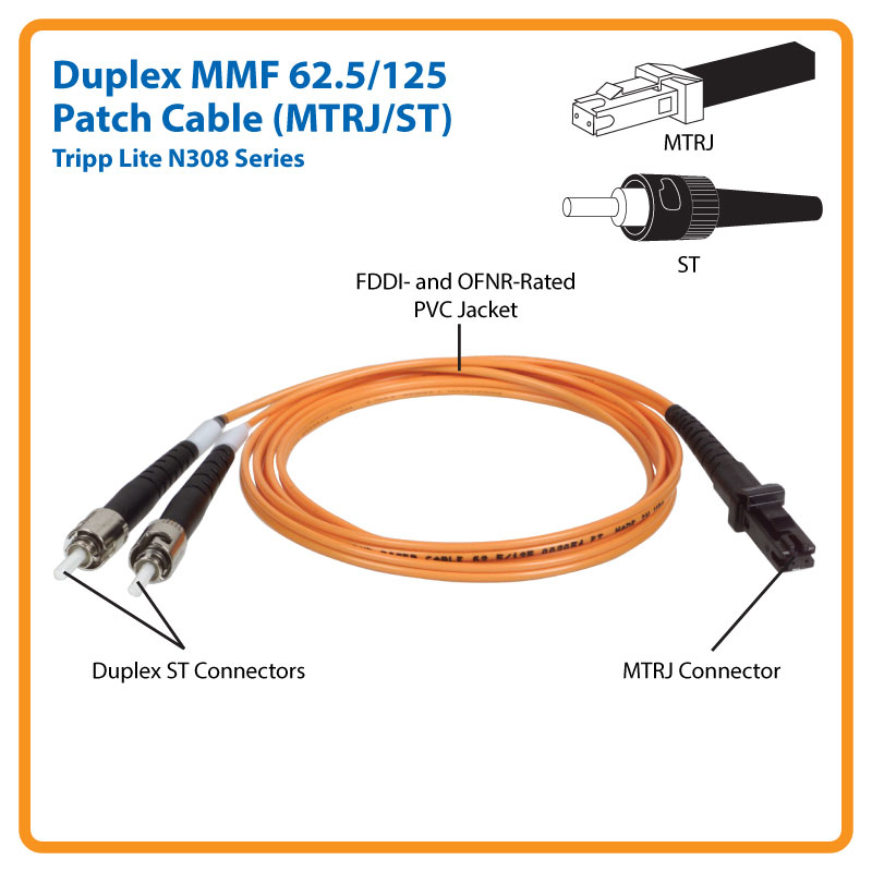 TRIPP LITE Patch Cable Multimode Duplex 62.5/125m Mtrj To St 1m