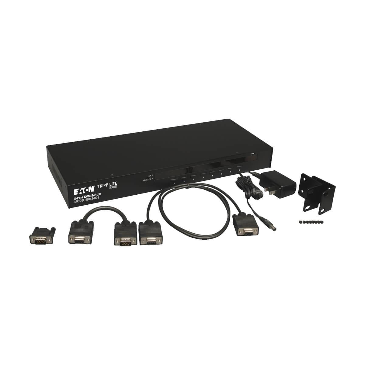 TRIPP LITE 1u Rackmount USB/ps2 KVM Switch 8-port With On-screen Display