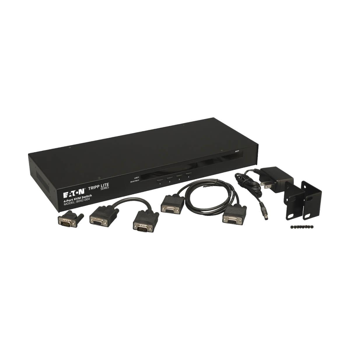 TRIPP LITE KVM Switch 4-port 1u Rackmount USB/ps2 With On-screen Display
