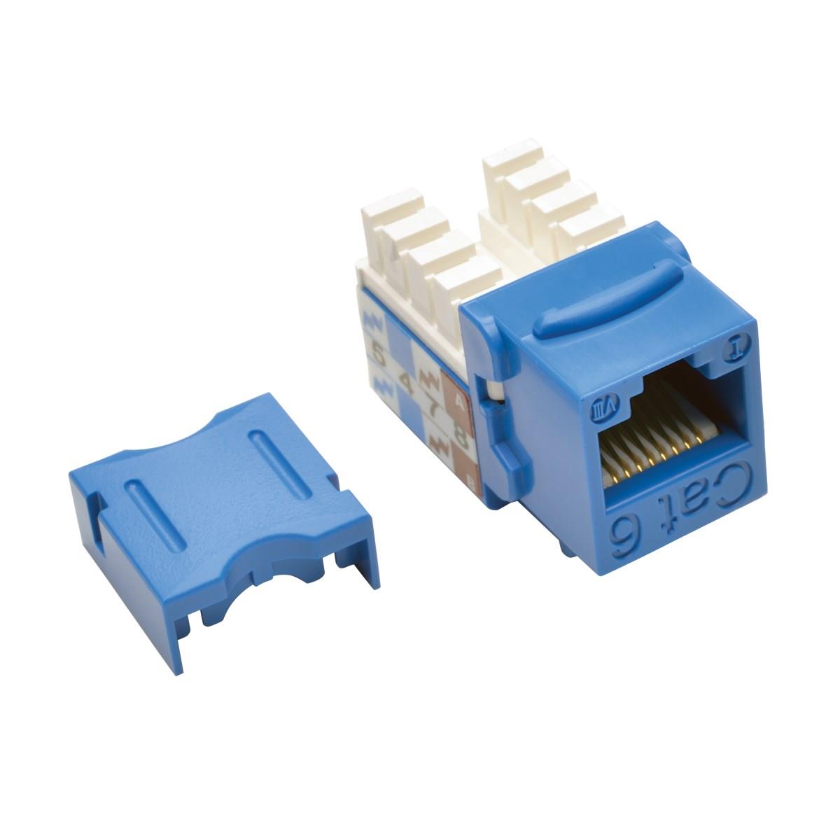 TRIPP LITE Keystone Jack CAT6/cat5e 110 Style Punch Down Blue