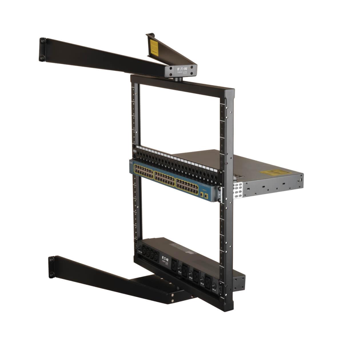 TRIPP LITE Wall Mount Pivoting Open Frame Rack Cabinet Hinged 12u