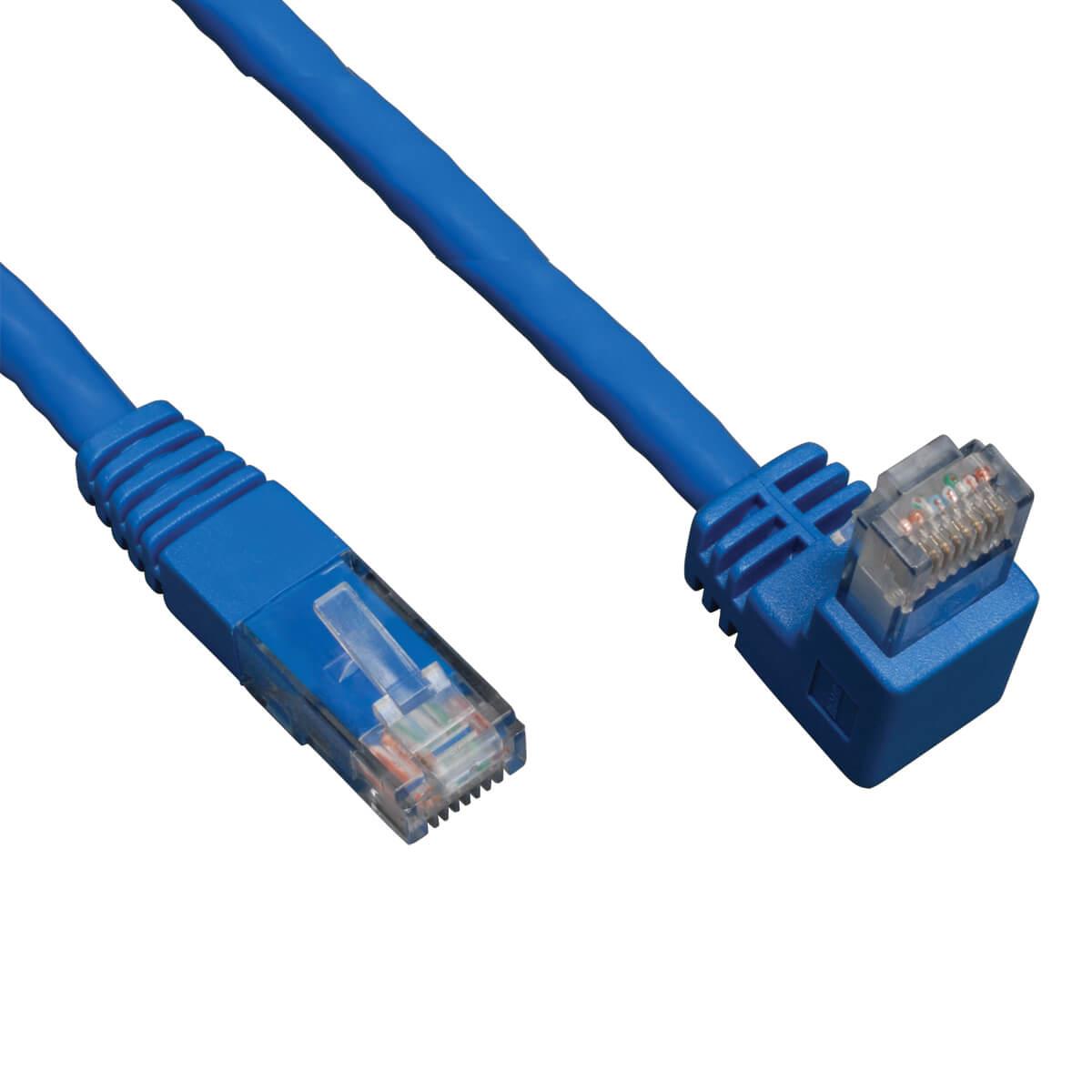 TRIPP LITE Patch Cable - CAT6 - molded - 3m - Blue - Right-Angle Down