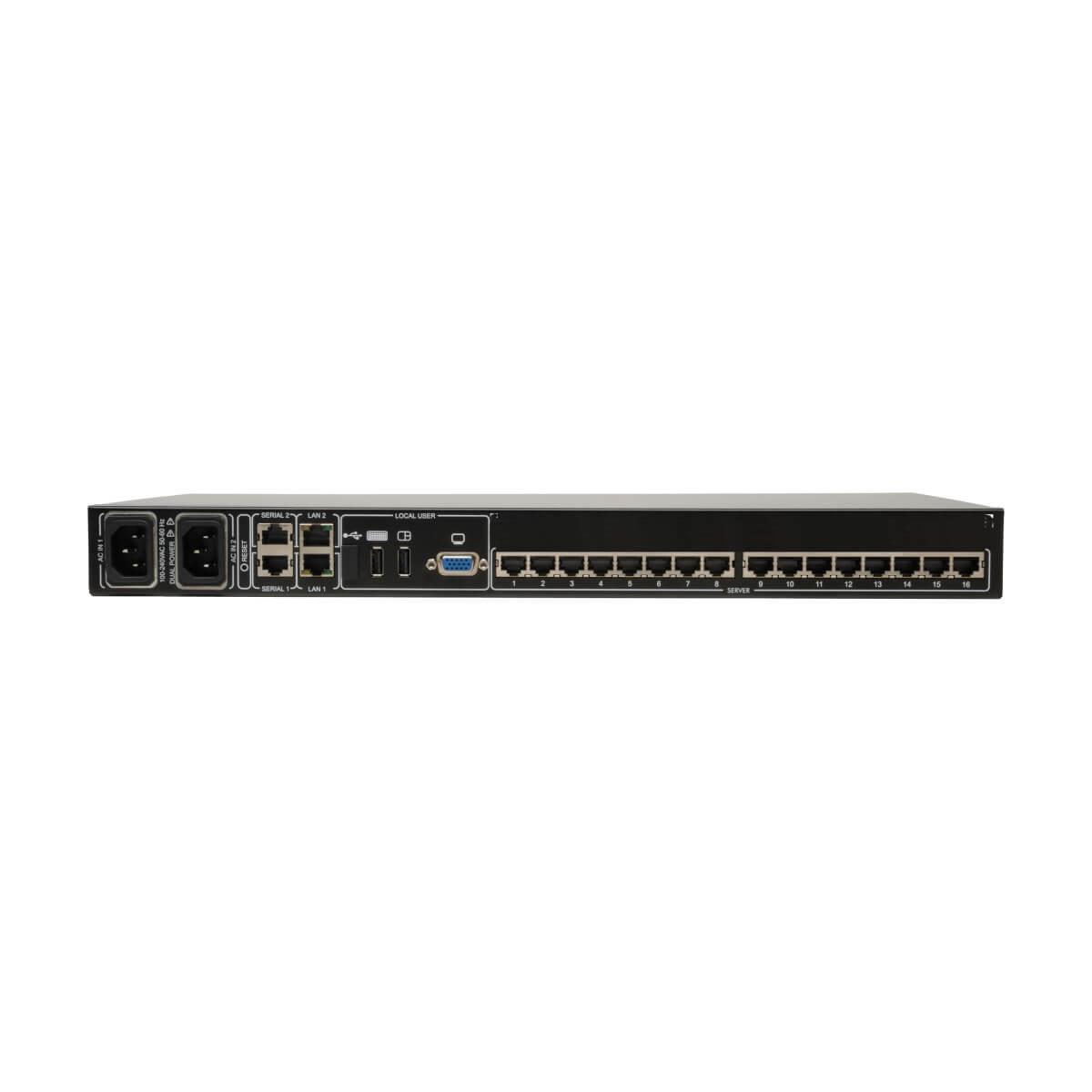 TRIPP LITE NetCommander 16-Port Cat5 IP KVM Switch 1U Rack-Mount 2+1 User