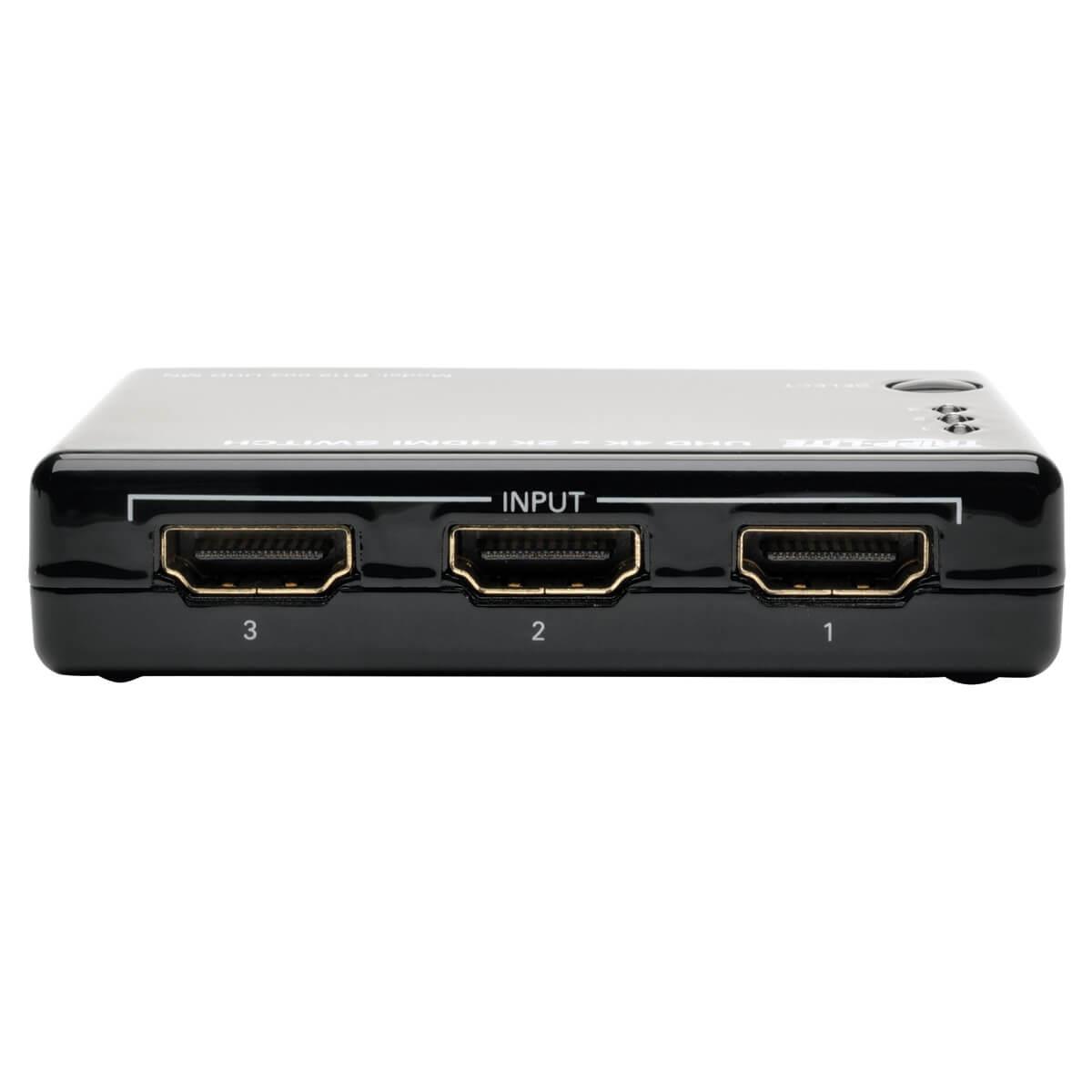 TRIPP LITE HDMI Mini Switch 3-Port for Video and Audio 4K x 2K UHD @ 24/30 Hz (HDMI F/3xF) with Remote Control