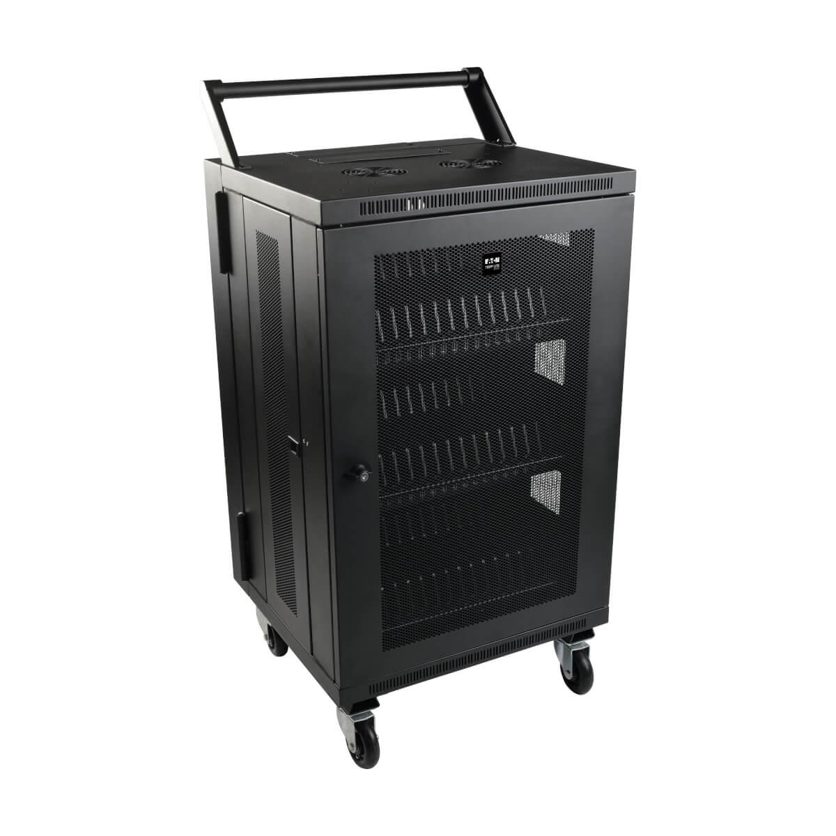 TRIPP LITE Mobile Cart Conversion Kit with Handle Casters and Power Cord Manager for Tablet/Chromebook