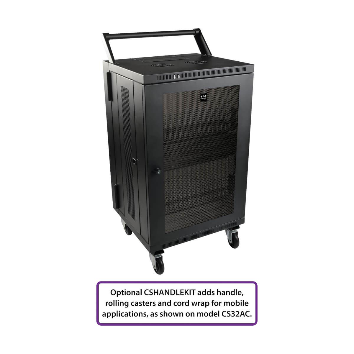 TRIPP LITE Mobile Cart Conversion Kit with Handle Casters and Power Cord Manager for Tablet/Chromebook