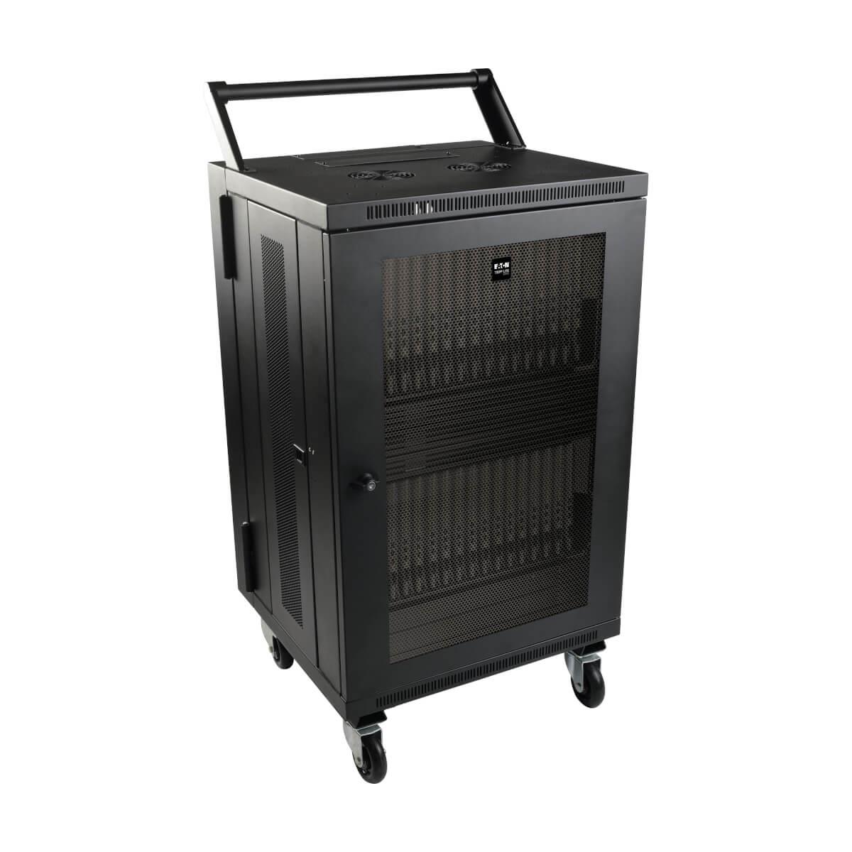 TRIPP LITE Mobile Cart Conversion Kit with Handle Casters and Power Cord Manager for Tablet/Chromebook
