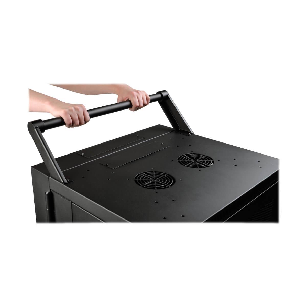 TRIPP LITE Mobile Cart Conversion Kit with Handle Casters and Power Cord Manager for Tablet/Chromebook