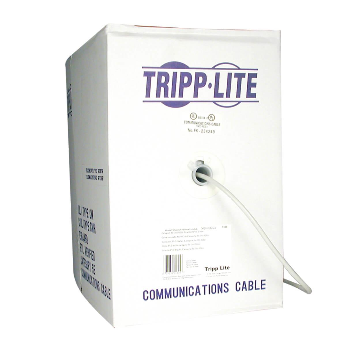 TRIPP LITE Bulk Solid-Core PVC Outdoor-Rated Cable - Cat 5e - 305m - Grey