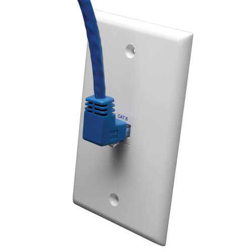 TRIPP LITE Patch Cable - CAT6 - molded - 3m - Blue - Right-Angle Up