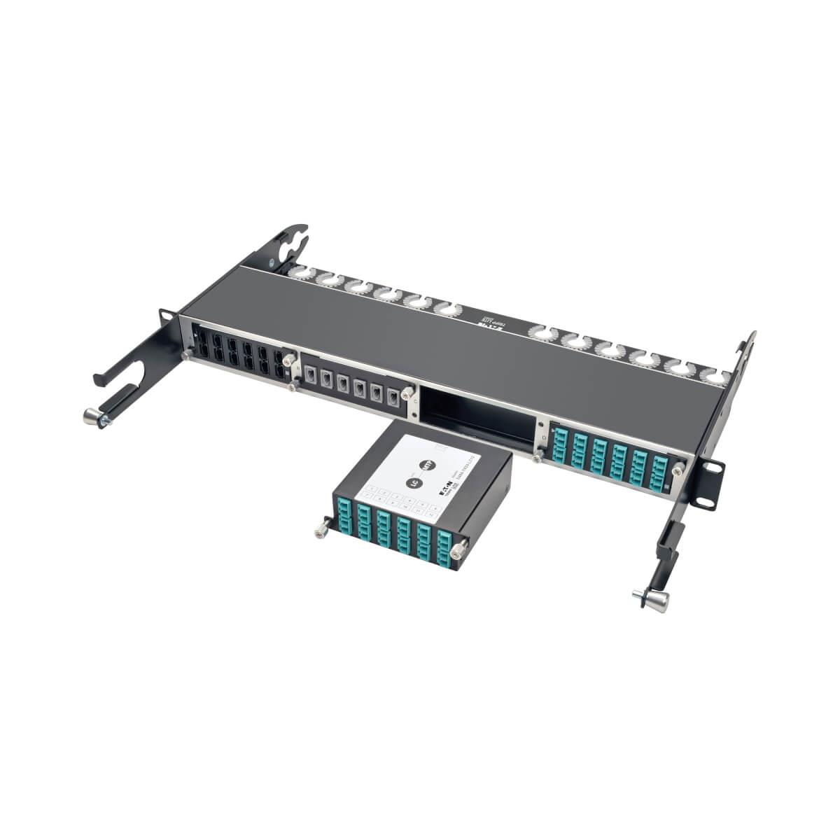 TRIPP LITE 100Gb/120GB to10GB Breakout Cassette 24-Fiber OM4 MTP/MPO to ( x12 ) LC Duplex