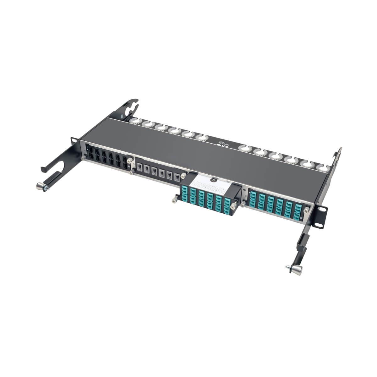 TRIPP LITE 100Gb/120GB to10GB Breakout Cassette 24-Fiber OM4 MTP/MPO to ( x12 ) LC Duplex