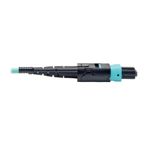 TRIPP LITE MTP/MPO Patch Cable Push/Pull Tabs 12 Fiber 40GbE 40GBASE-SR4 OM3 Plenum-Rated - Blue 2M