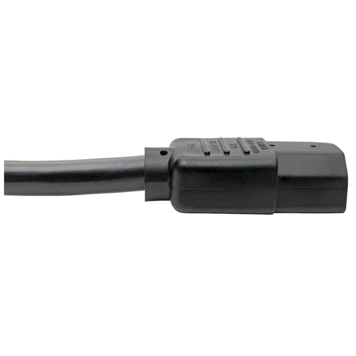 TRIPP LITE Heavy-Duty Computer Power Cord 15A 14AWG (NEMA 5-15P to IEC-320-C13) 2-ft 61cm