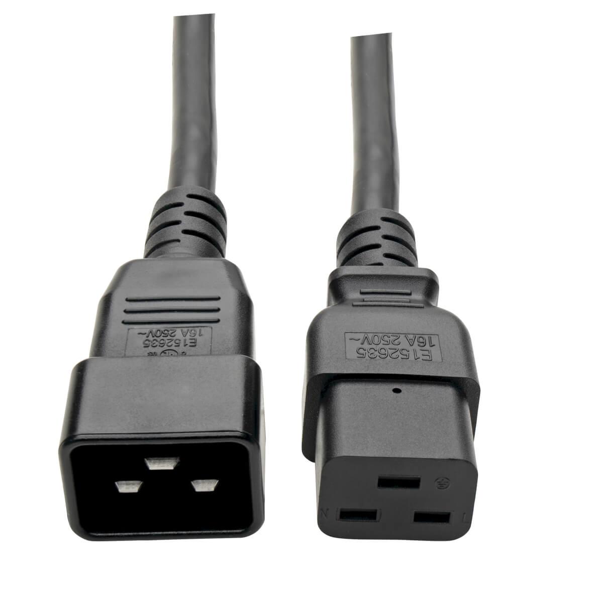 TRIPP LITE Heavy-Duty Power Extension Cord 15A 14 AWG (IEC-320-C19 to IEC-320-C20) 6 ft (1.8 m)