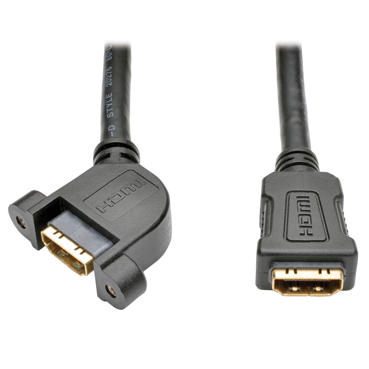 TRIPP LITE High-Speed HDMI Cable with Ethernet Digital Video with Audio (F/F) Panel Mount 30cm