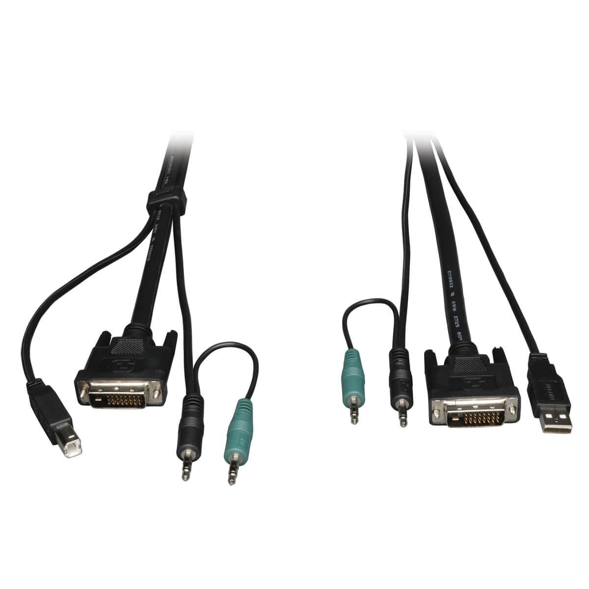 TRIPP LITE DVI / USB / Audio KVM Cable Kit 10-ft 3m