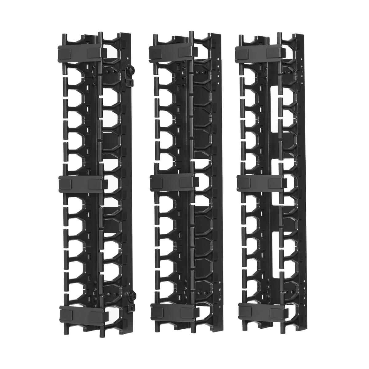 TRIPP LITE SmartRack 3 in Wide High Capacity Vertical Cable Manager - Double finger duct