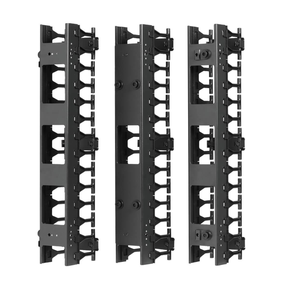 TRIPP LITE SmartRack 3 in Wide High Capacity Vertical Cable Manager - Double finger duct