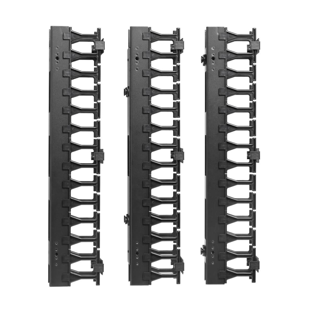 TRIPP LITE SmartRack 3 in Wide High Capacity Vertical Cable Manager - Double finger duct