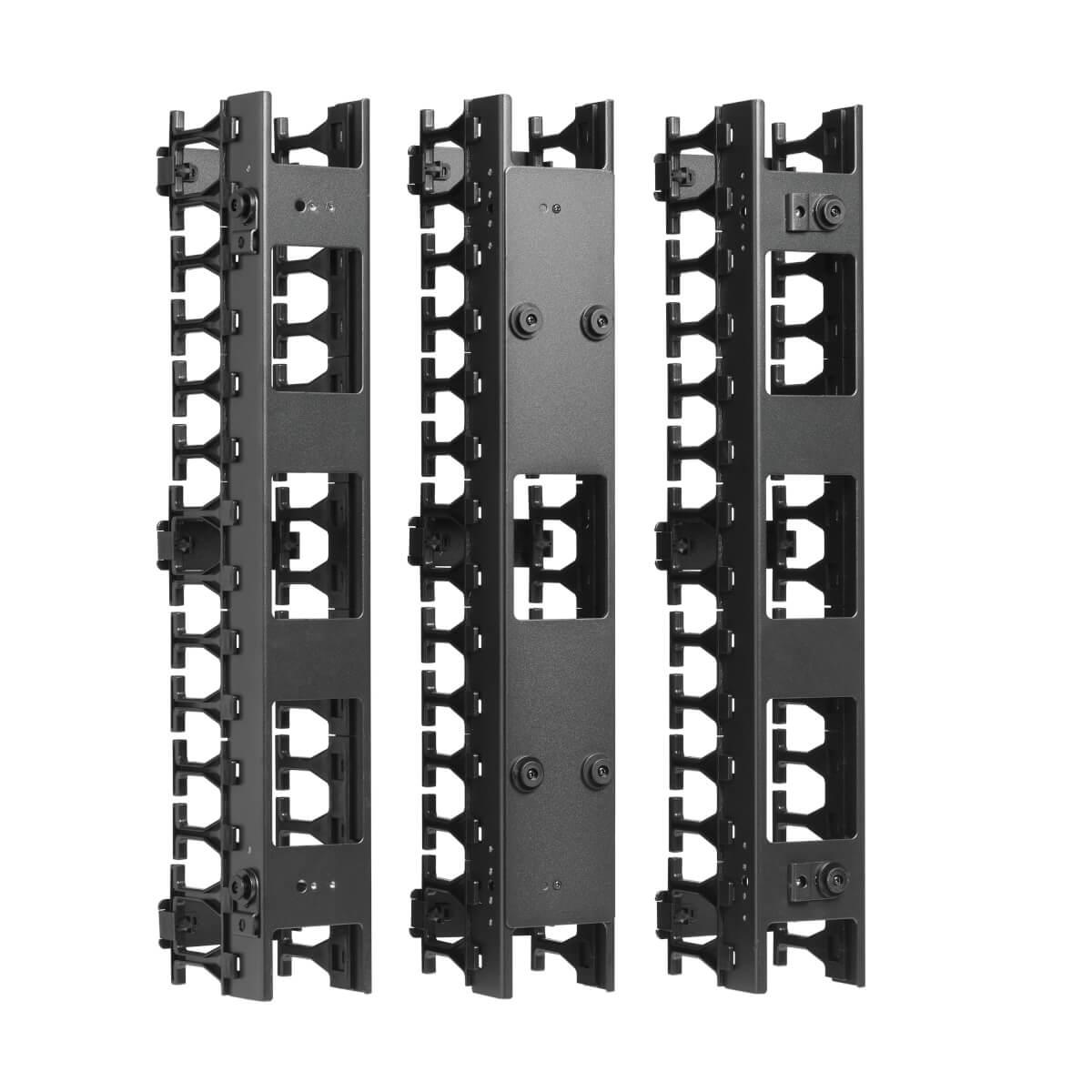 TRIPP LITE SmartRack 3 in Wide High Capacity Vertical Cable Manager - Double finger duct