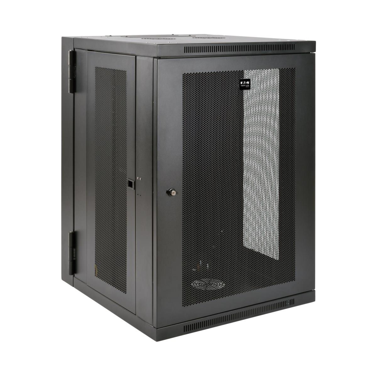 TRIPP LITE SmartRack 18U UPS-Depth Wall-Mount Rack Enclosure Cabinet Hinged Back