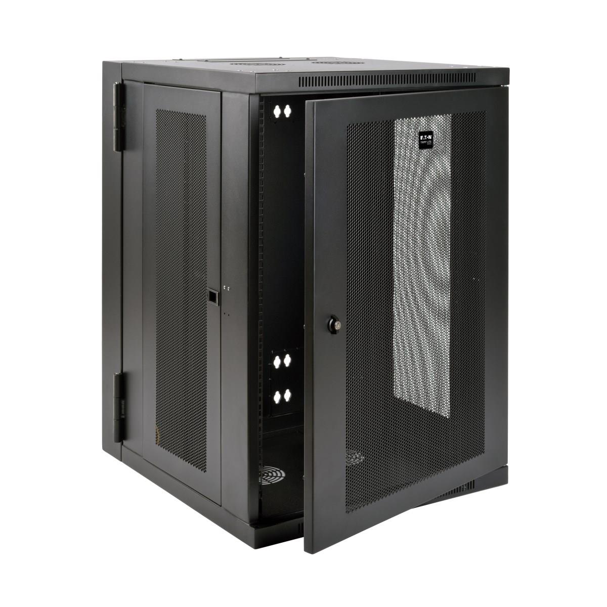 TRIPP LITE SmartRack 18U UPS-Depth Wall-Mount Rack Enclosure Cabinet Hinged Back