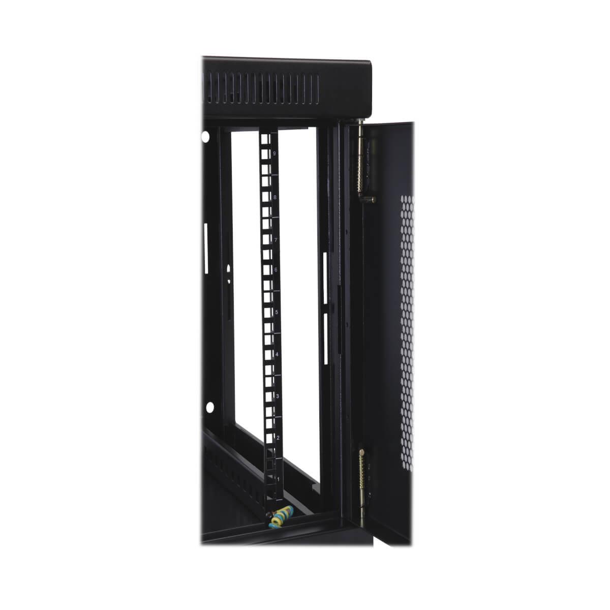 TRIPP LITE SmartRack 9U Low-Profile Switch-Depth Wall-Mount Rack Enclosure Cabinet