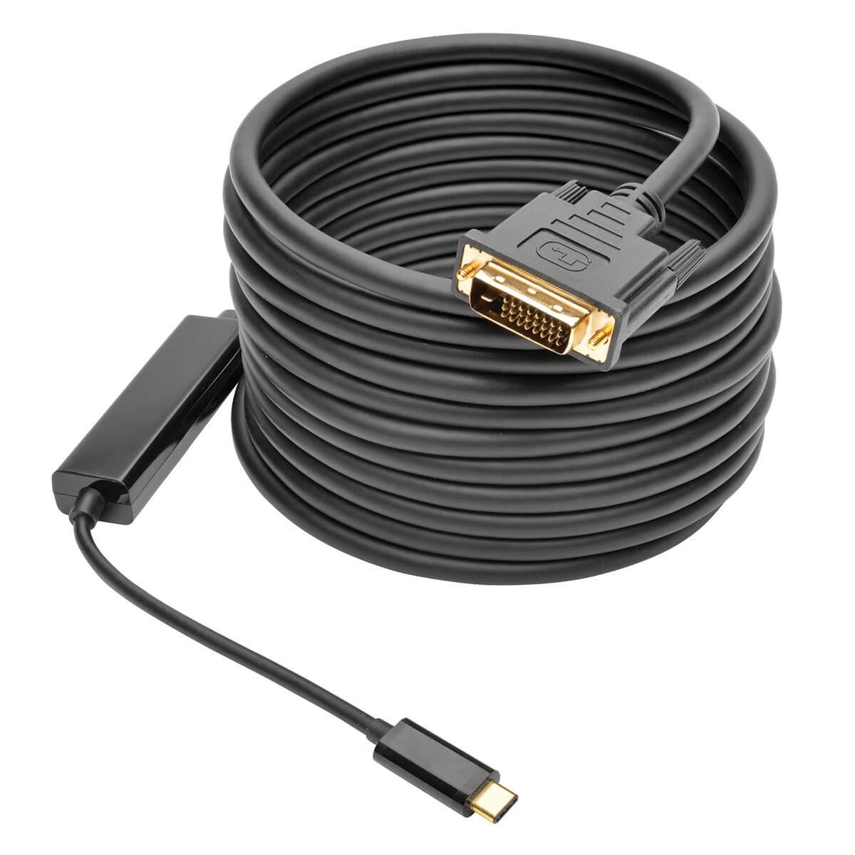 TRIPP LITE USB 3.1 Gen 1 To DVI DisplayPort Alternate Mode Adapter Cable (m/m) 1080p 4.9m 16ft