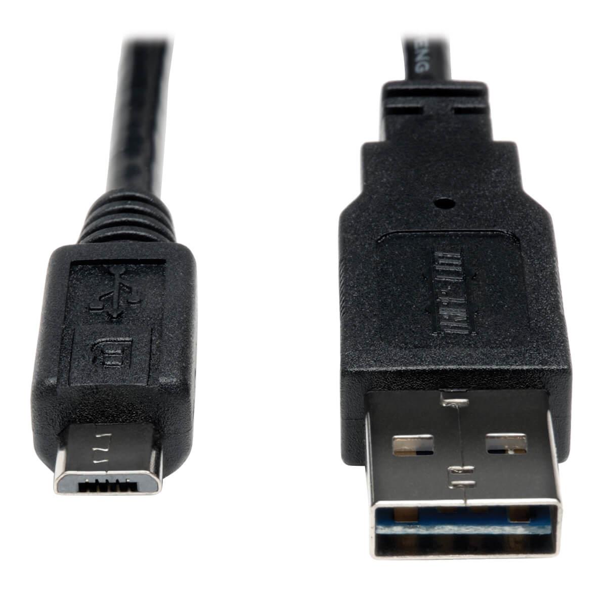 TRIPP LITE Universal Reversible USB 2.0 Hi-Speed Cable 28/24AWG (Reversible A to 5Pin Micro B M/M) 1.8m