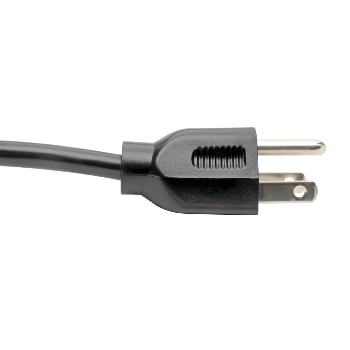 TRIPP LITE Universal Computer Power Cord 10A 18AWG (NEMA 5-15P to Right Angle IEC-320-C13) 10-ft 3m