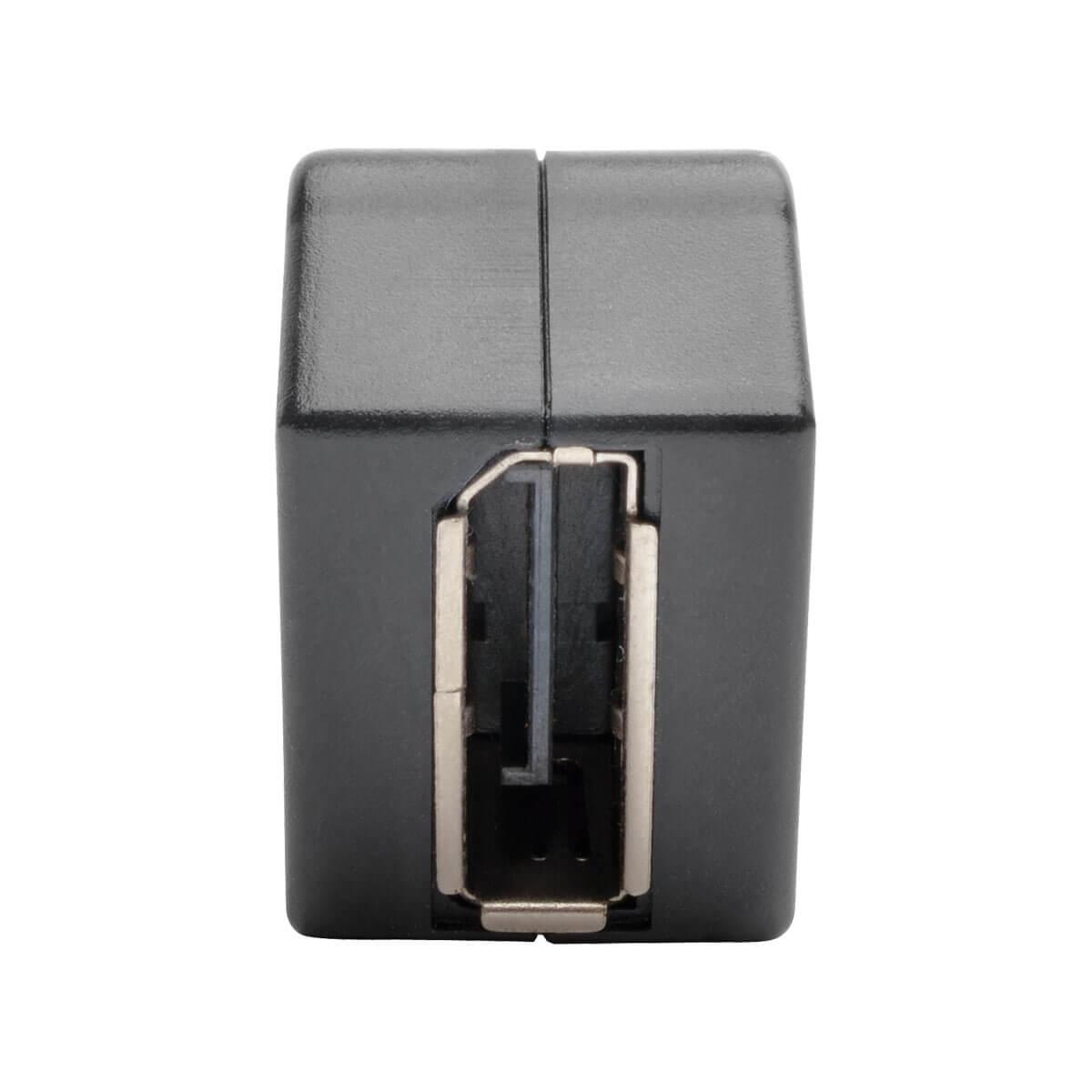 TRIPP LITE Mini DisplayPort to DisplayPort All-in-One Keystone/Panel Mount Angled Adapter (F/F) Black
