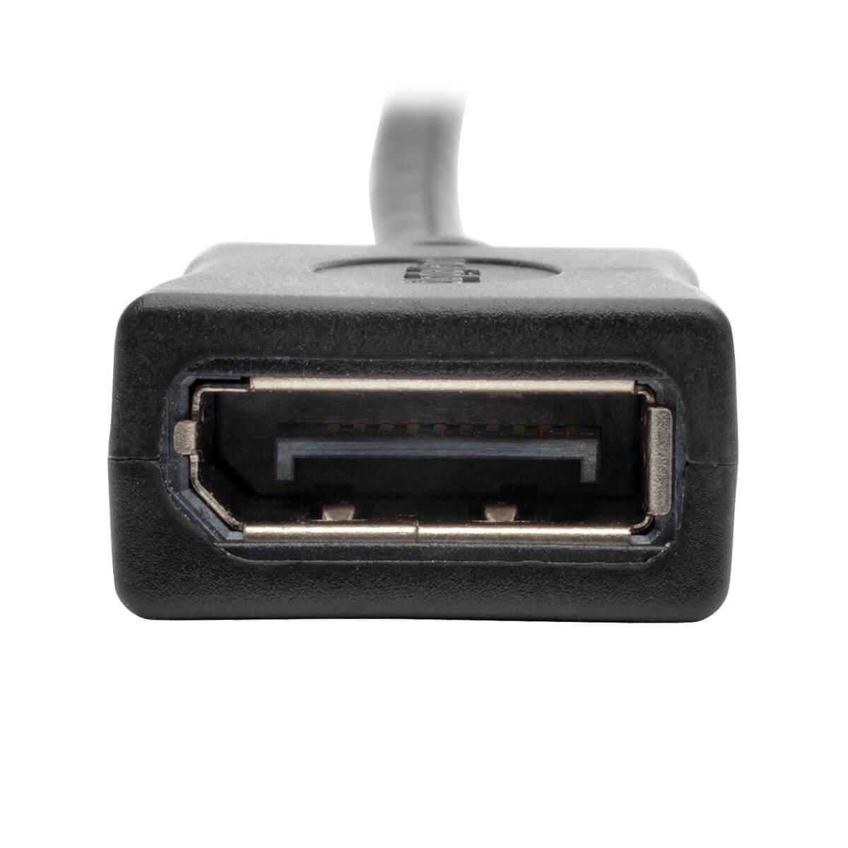 TRIPP LITE Mini DisplayPort to DisplayPort All-in-One Keystone/Panel Mount Adapter Cable (F/F) Angled 30cm