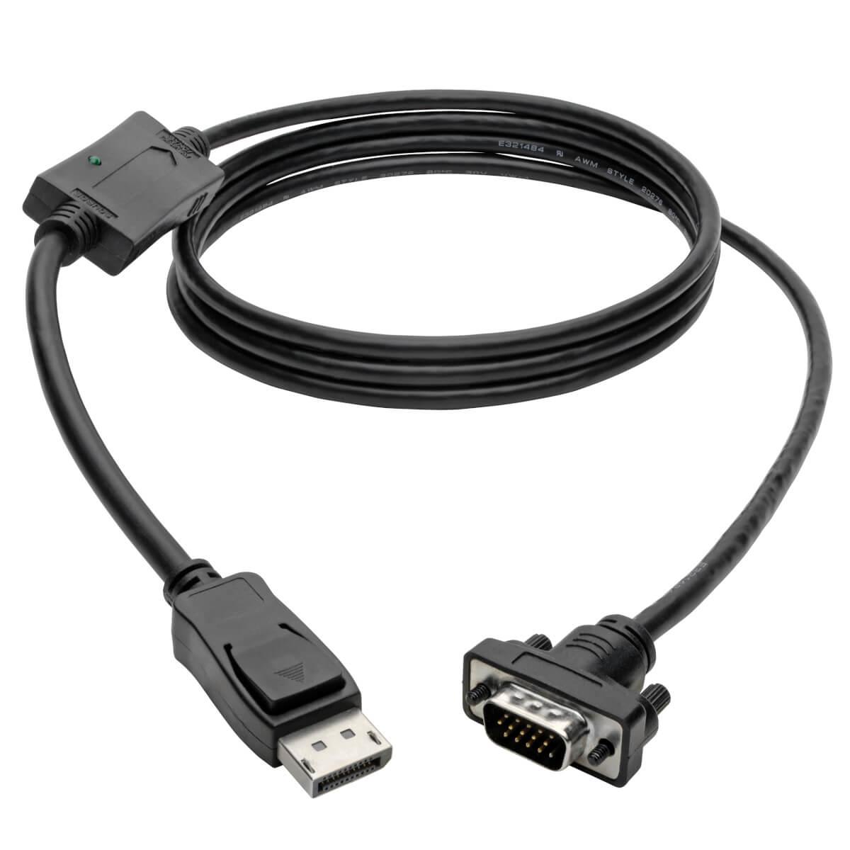 TRIPP LITE DisplayPort to Active VGA Cable TRIPP LITE DisplayPort with Latches to HD15 Adapter (M/M) 3-ft 91cm