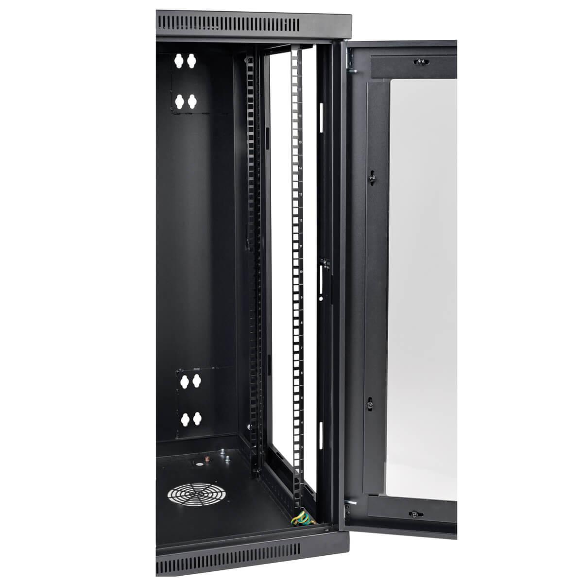 TRIPP LITE SmartRack 18U Low-Profile Switch-Depth Wall-Mount Rack Enclosure Cabinet (SRW18USG)