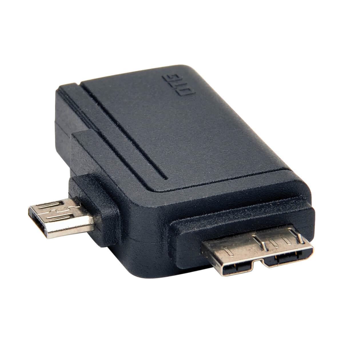 TRIPP LITE 2-in-1 OTG Adapter USB 3.0 Micro B Male and USB 2.0 Micro B Male to USB A Female