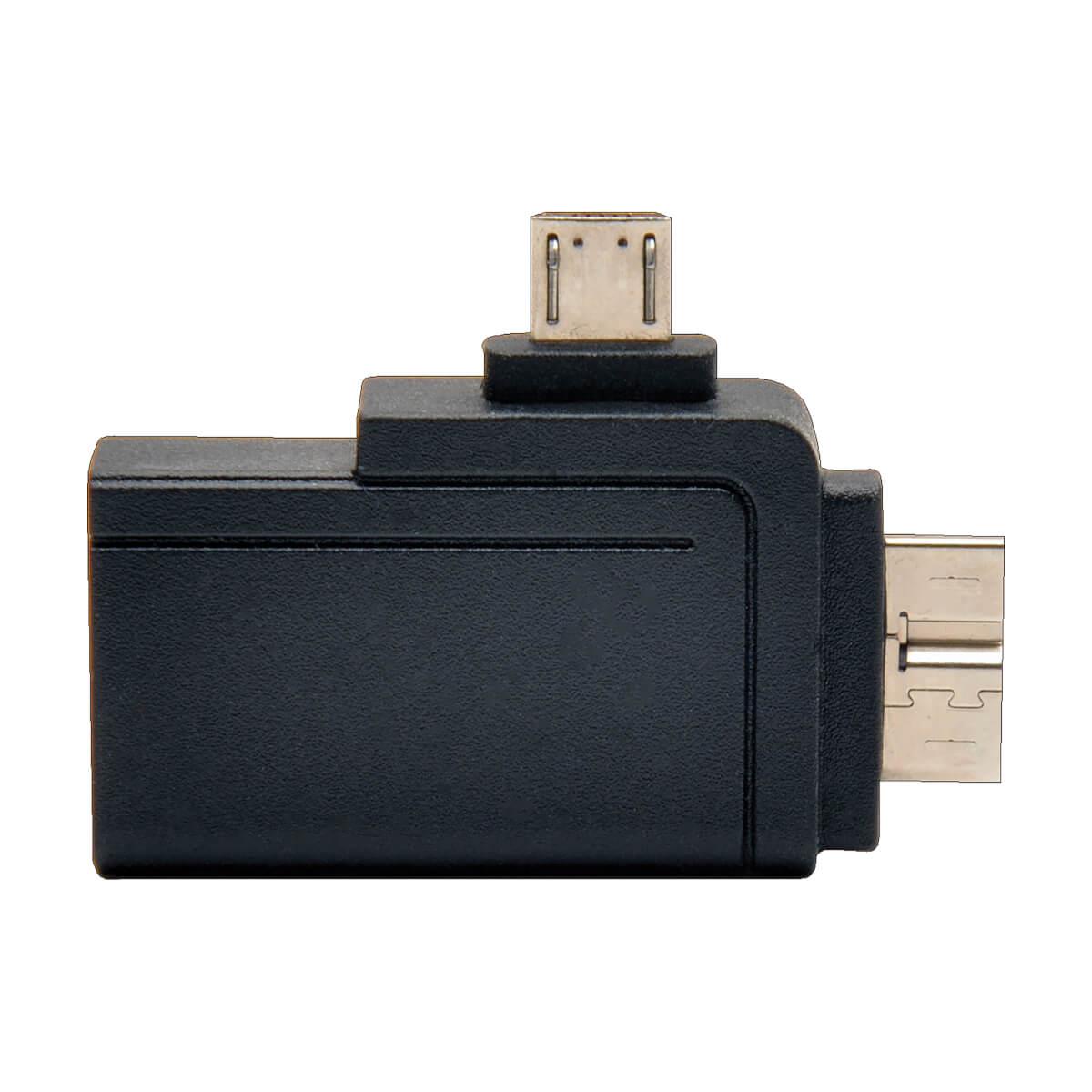 TRIPP LITE 2-in-1 OTG Adapter USB 3.0 Micro B Male and USB 2.0 Micro B Male to USB A Female