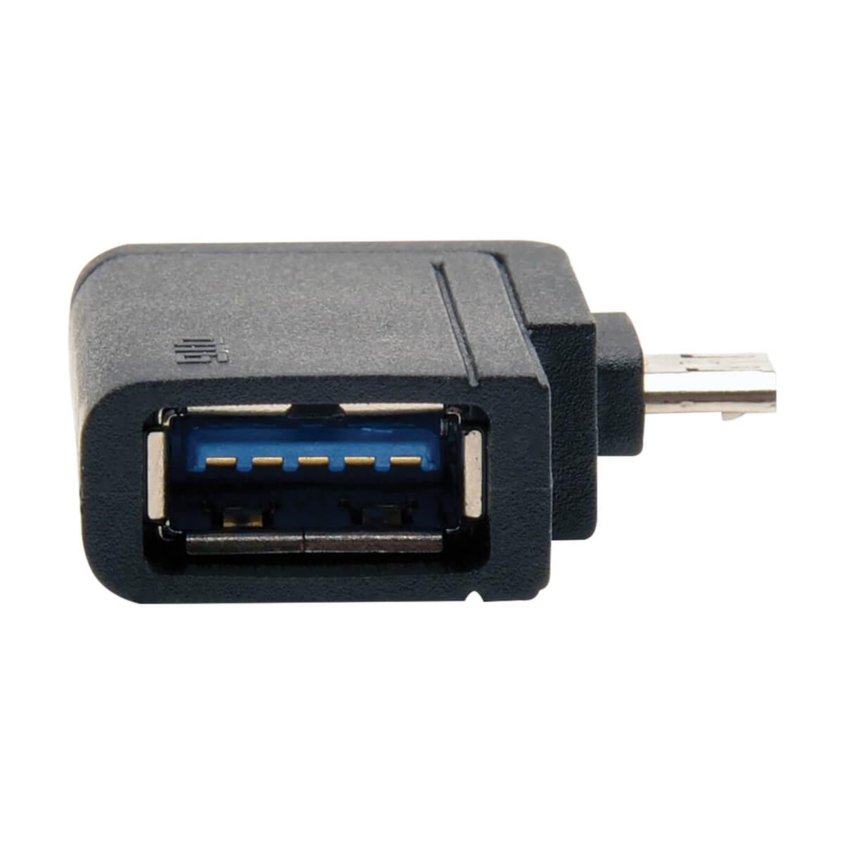 TRIPP LITE 2-in-1 OTG Adapter USB 3.0 Micro B Male and USB 2.0 Micro B Male to USB A Female