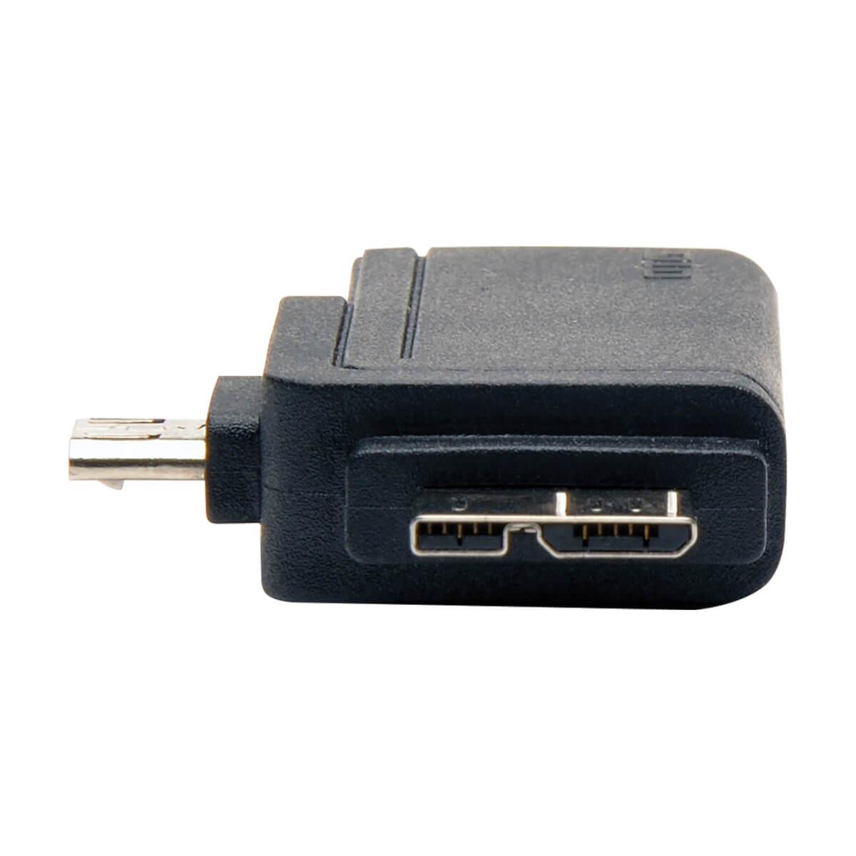 TRIPP LITE 2-in-1 OTG Adapter USB 3.0 Micro B Male and USB 2.0 Micro B Male to USB A Female