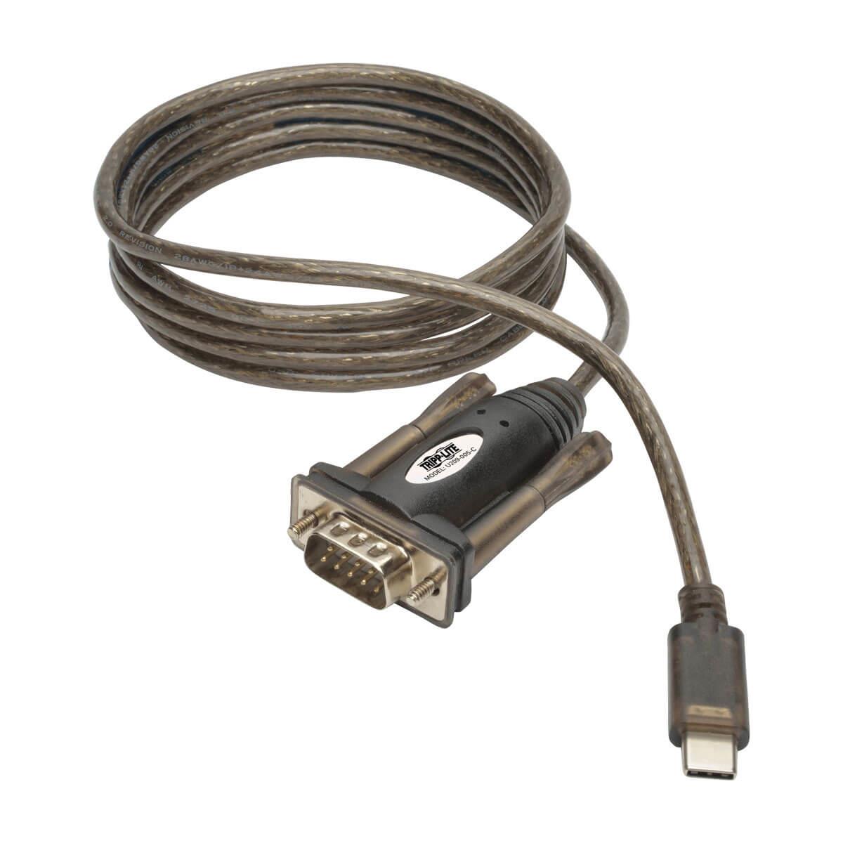 TRIPP LITE USB-C to DB9 Serial Adapter Cable (M/M) 5 ft 1.5m